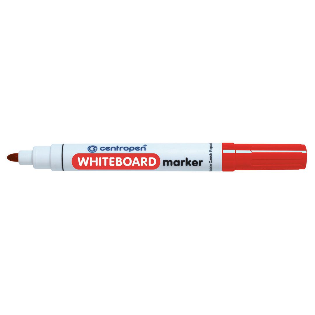 Whiteboardpenna CENTROPEN rund röd (10 pack)