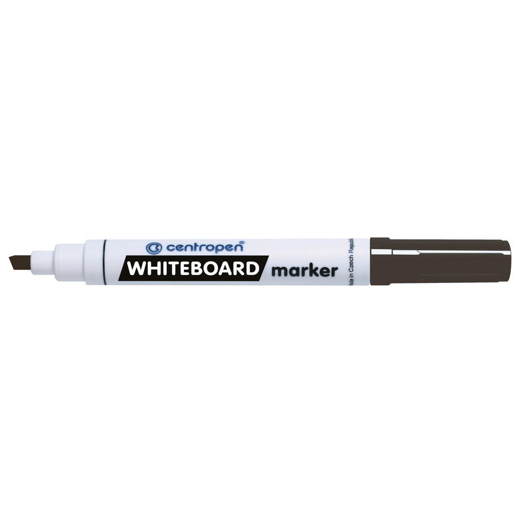 Whiteboardpenna CENTROPEN skuren svart (10 pack)