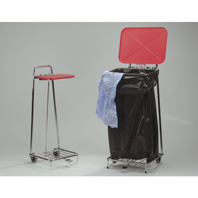 Säckvagn lock/pedal 60L krom