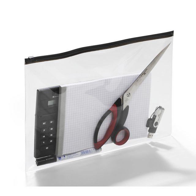 Blixtlåspåse DURABLE Zip A4 svart 5/fp