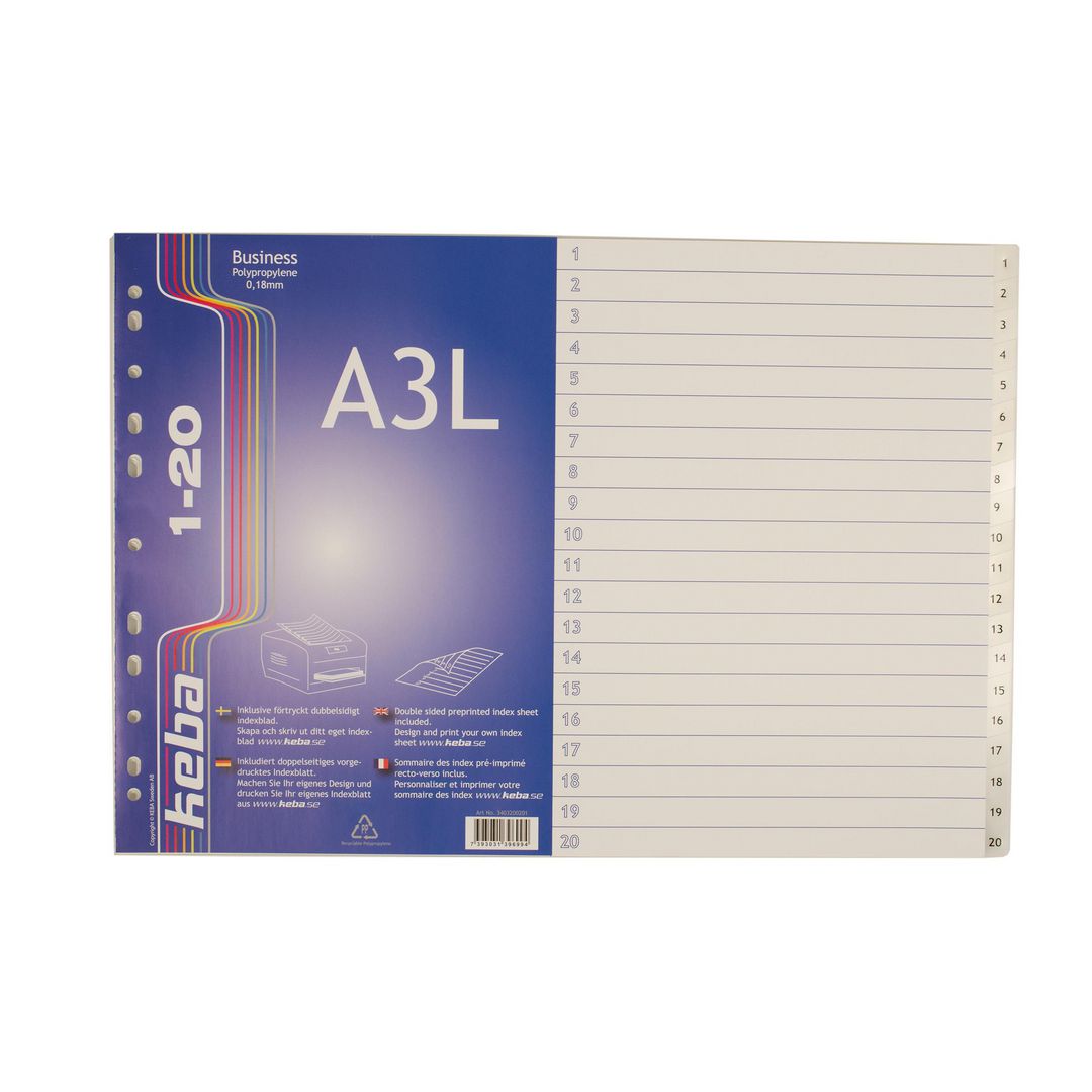 Plastregister Keba LA3 PP 1-20