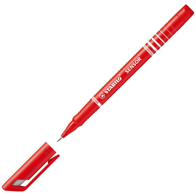 Fineliner Stabilo Sensor 0,3mm röd (10 pack)