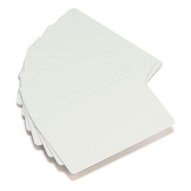 Plastkort Zebra PVC White Cards 500/fp