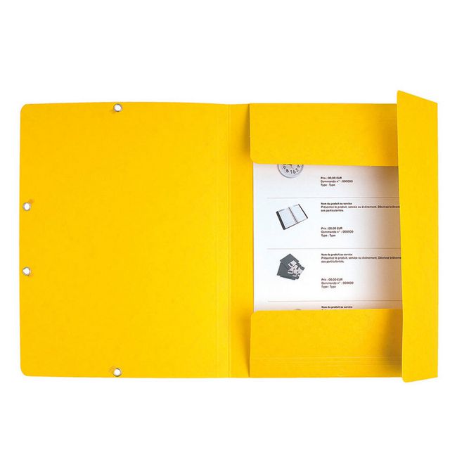 Gummibandsmapp EXACOMPTA 3-klaff A4 sort (50 pack)