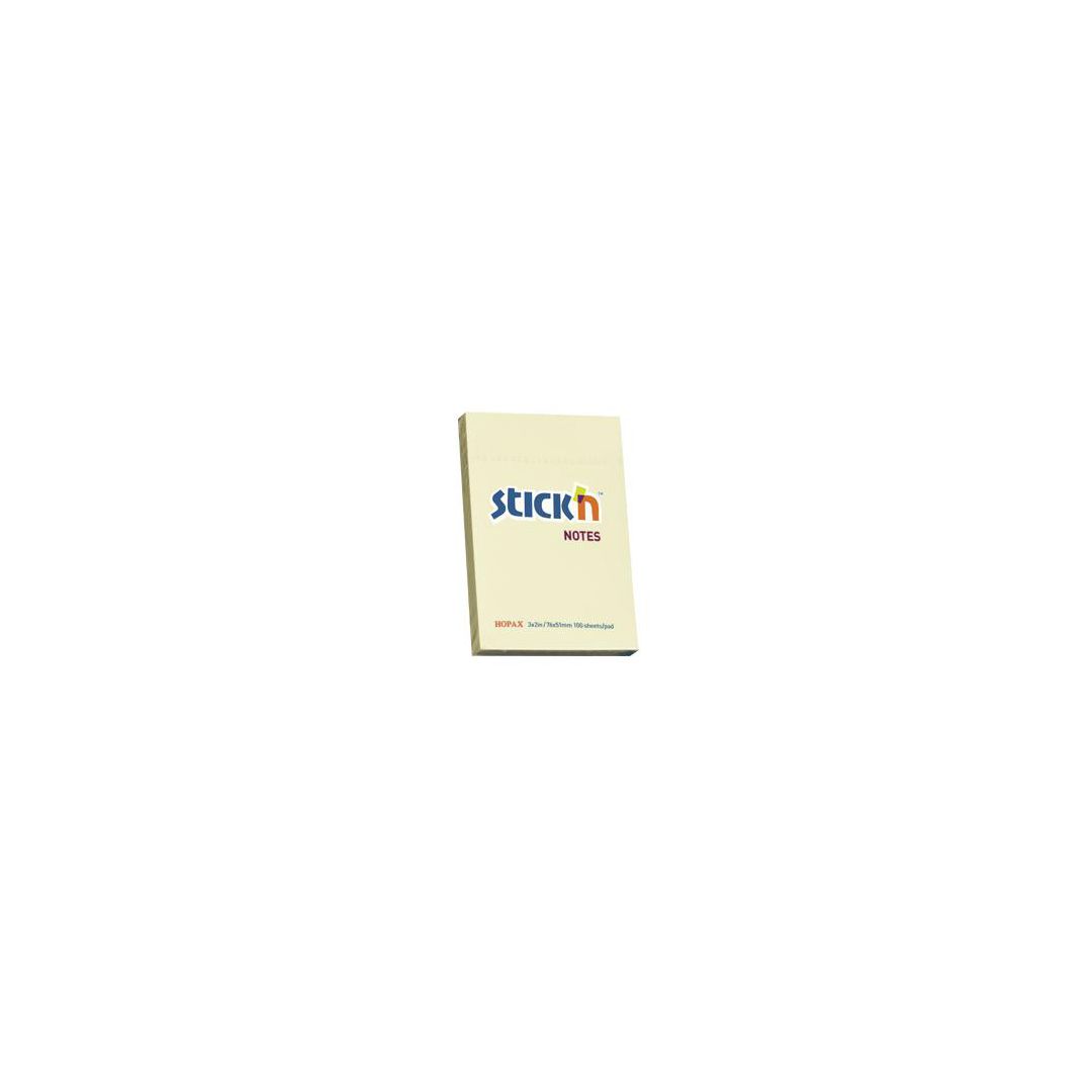 Notes STICK`N 51x76mm gul (12 pack)