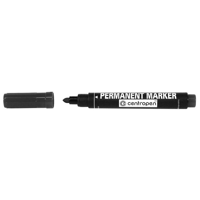 Märkpenna rund spets svart (10 pack)