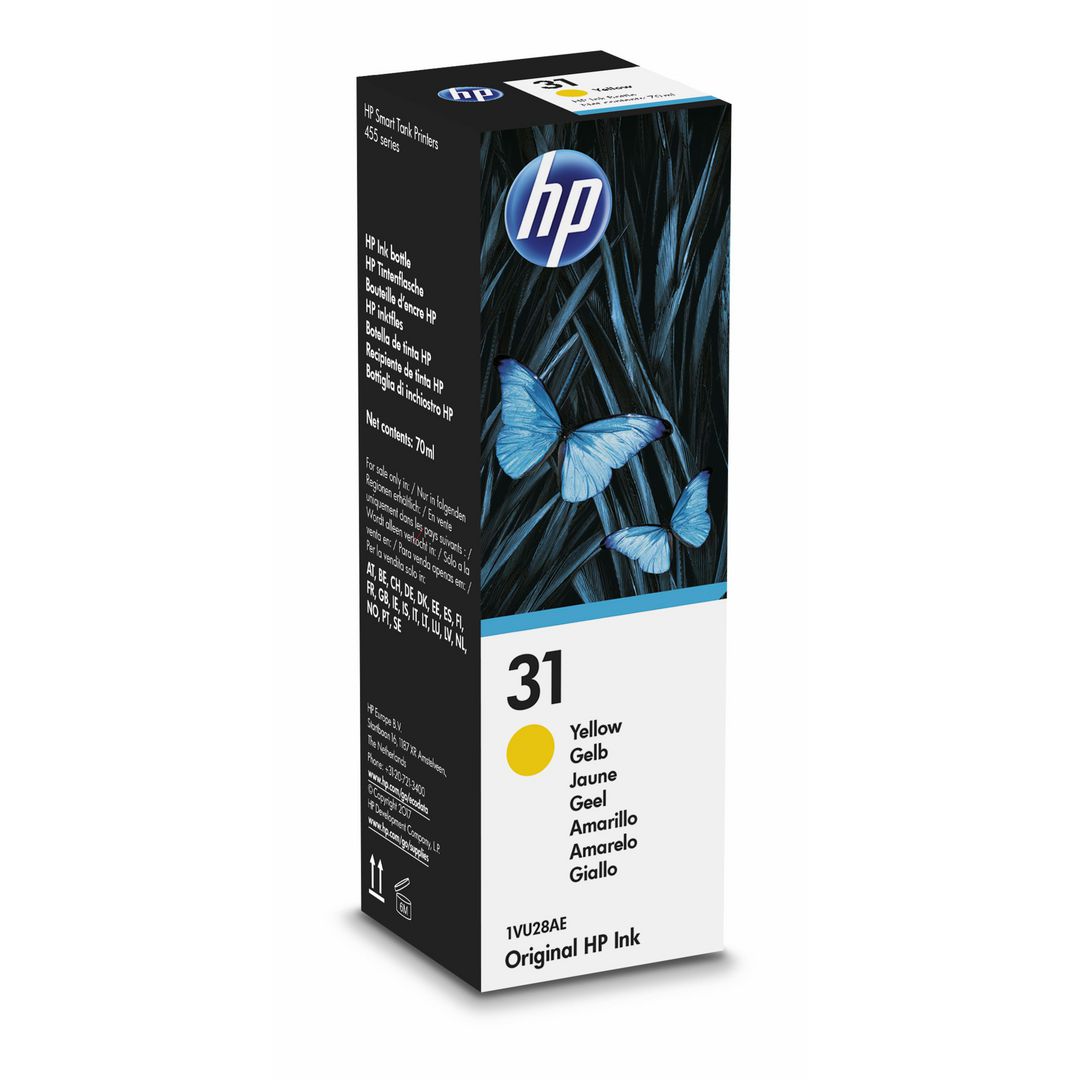 Påfyllnadsbläck HP 1VU28AE 31 gul