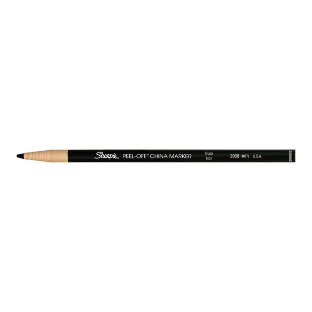 Märkpenna vax SHARPIE China svart (12 pack)