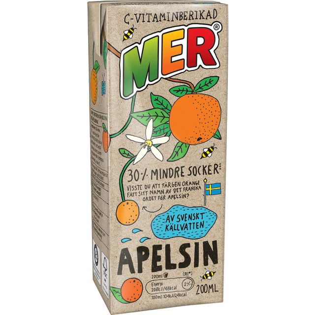 Fruktdryck MER Apelsin 20cl (30 pack)