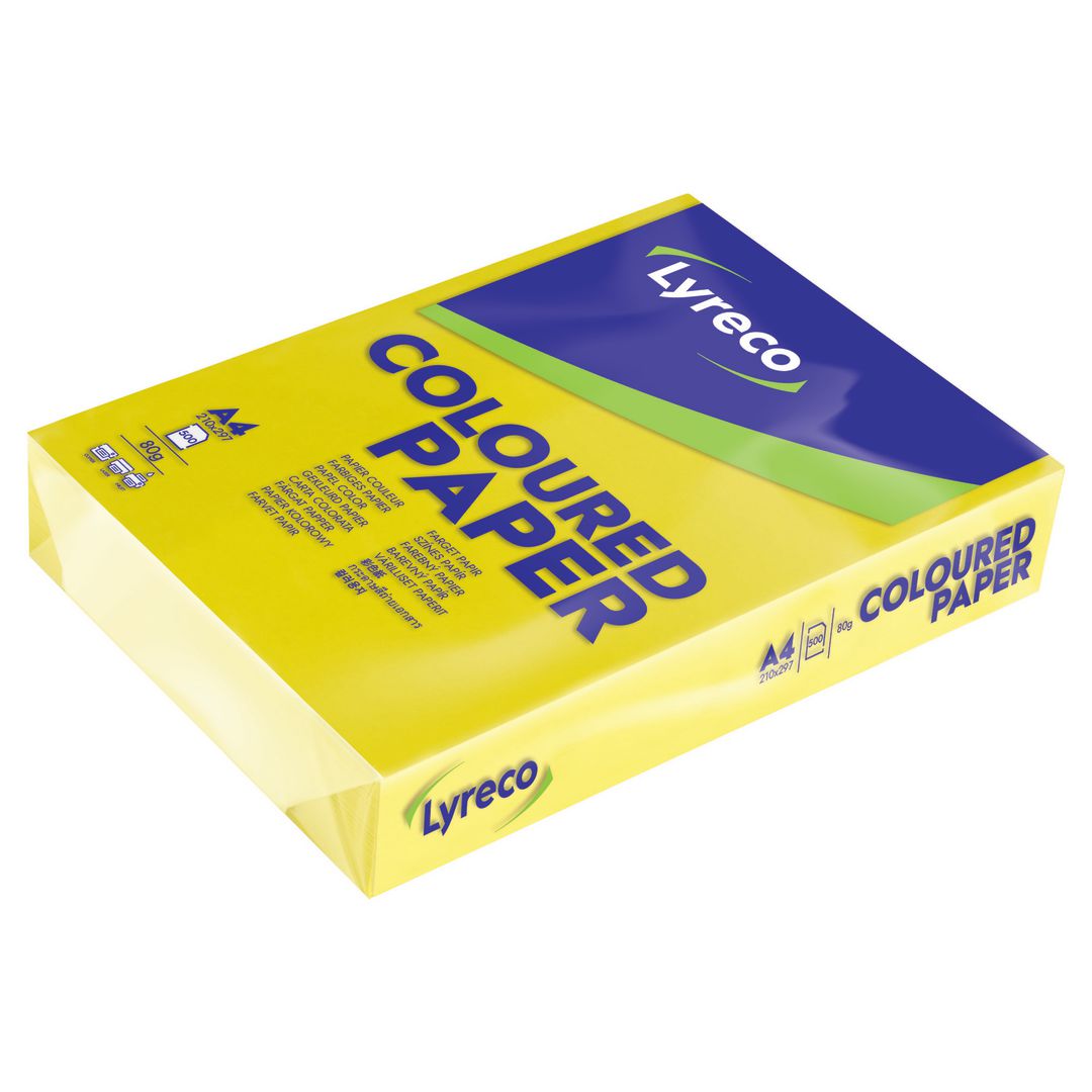 Kop.ppr Lyreco A4 80g oh solgult 500/fp