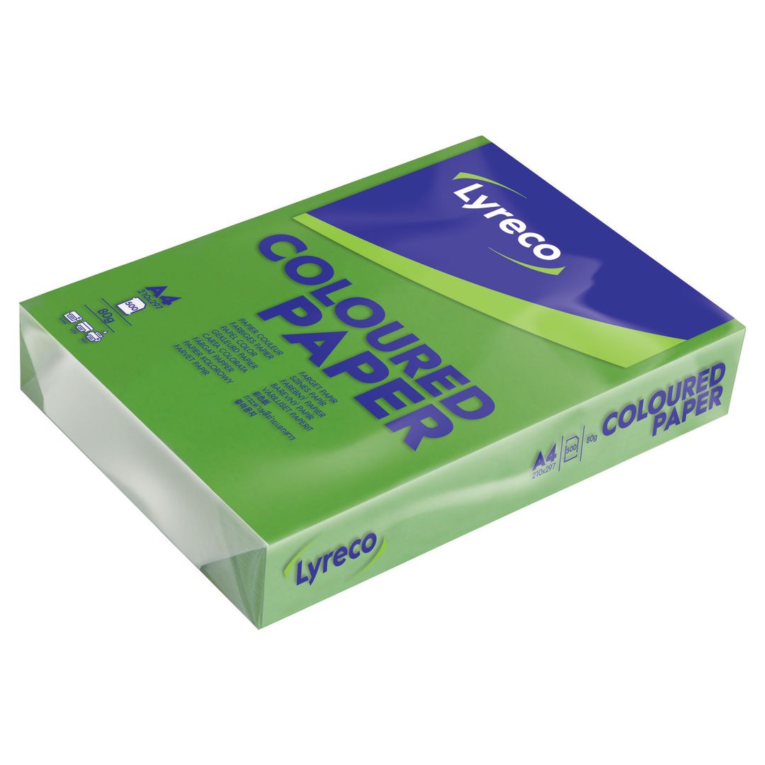 Kop.ppr Lyreco A4 80g oh lövgrönt 500/fp