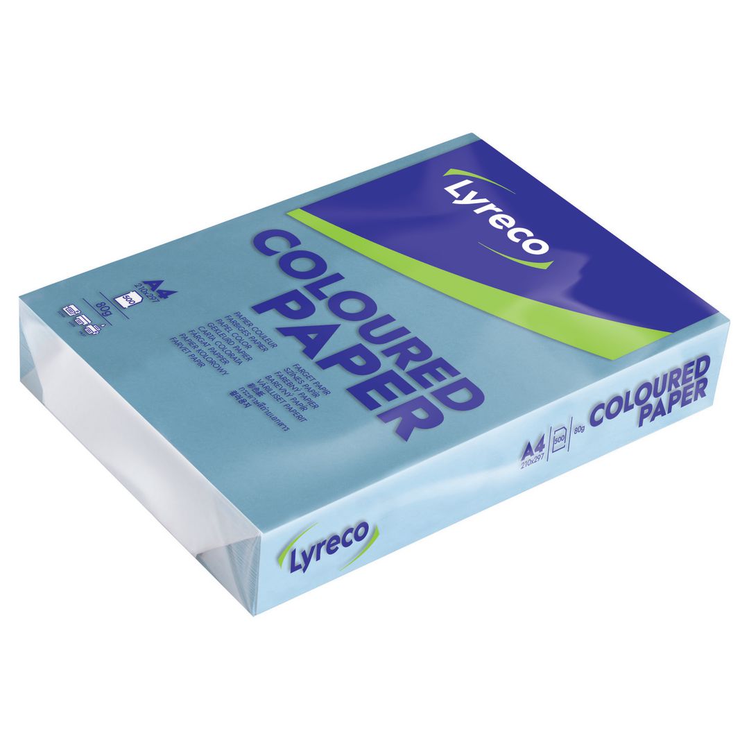 Kop.ppr Lyreco A4 80g oh allmoblå 500/fp