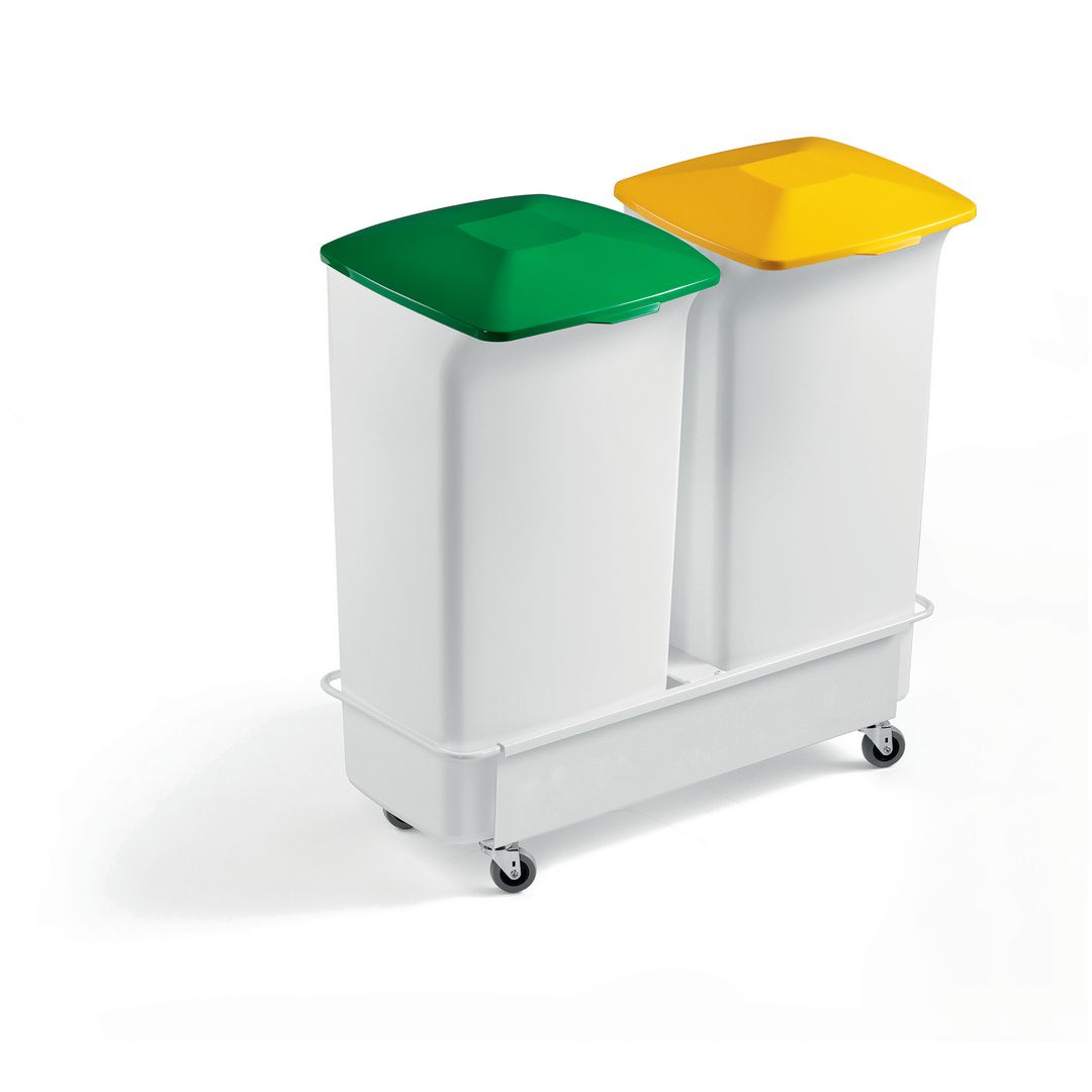 Vagn DURABIN 2x40L ljusgrå