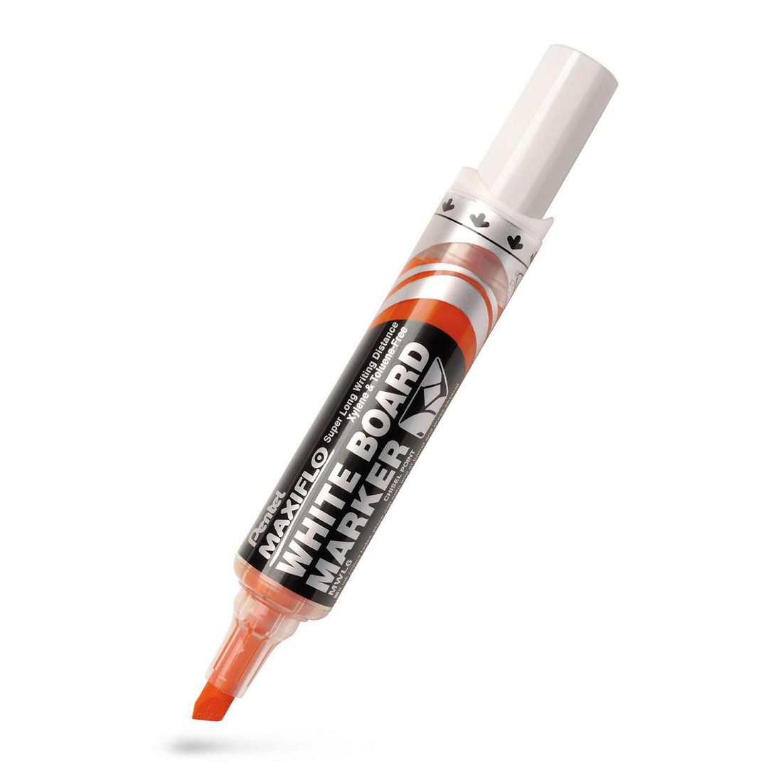 Whiteboardpenna PENTEL Maxiflo sned röd (12 pack)