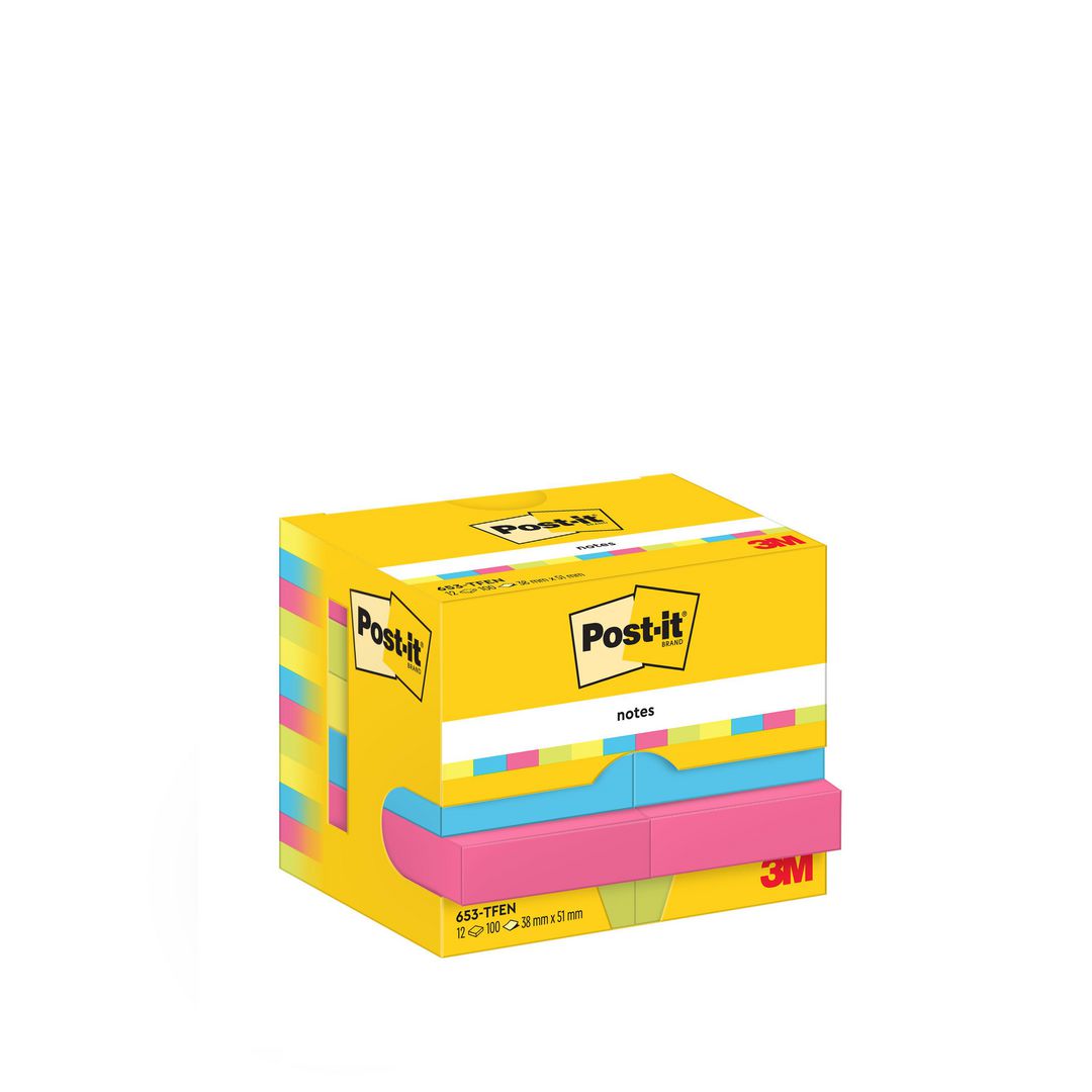 Notes Post-It Energetic 38x51mm (12 pack)
