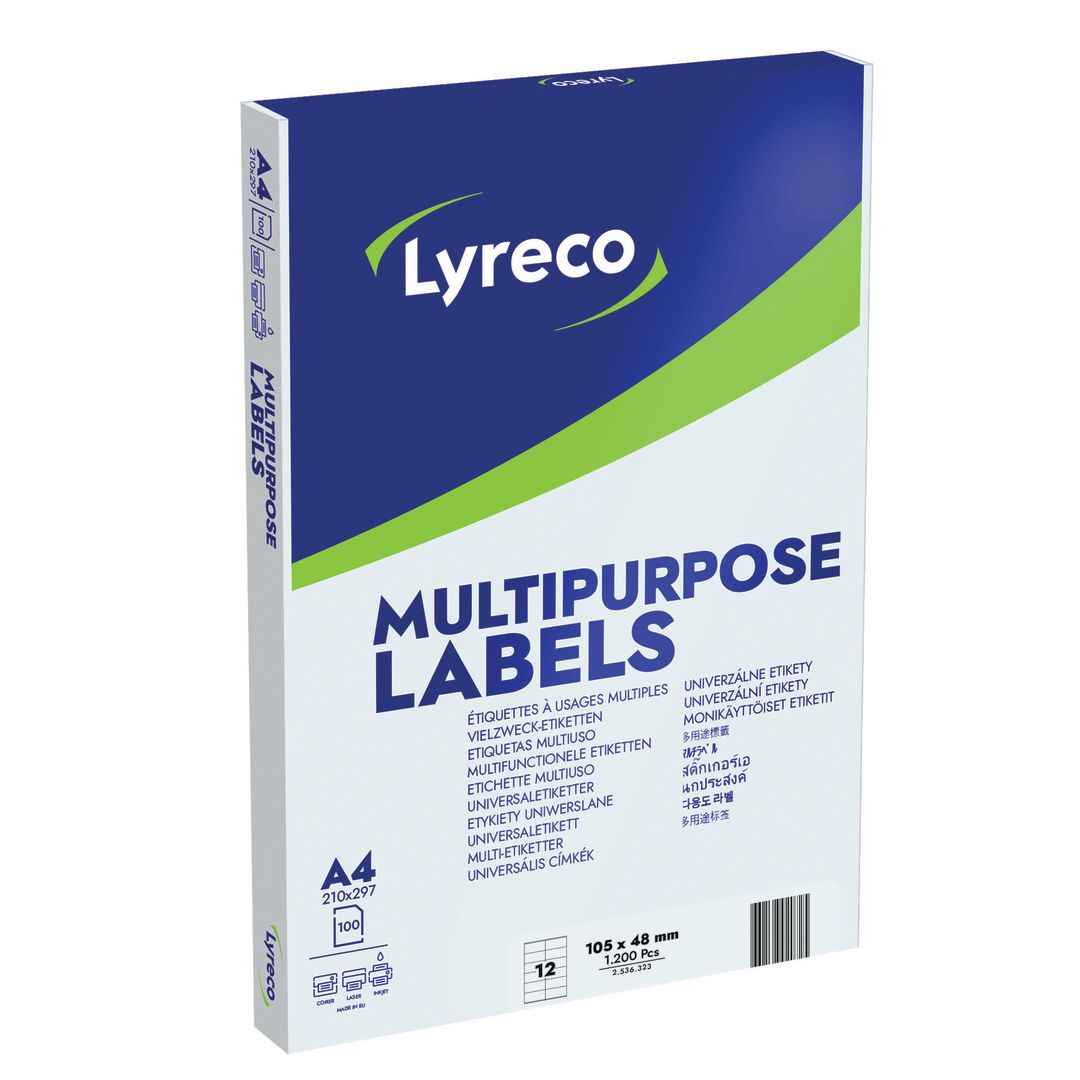 Etikett LYRECO 105x48mm 1200/fp
