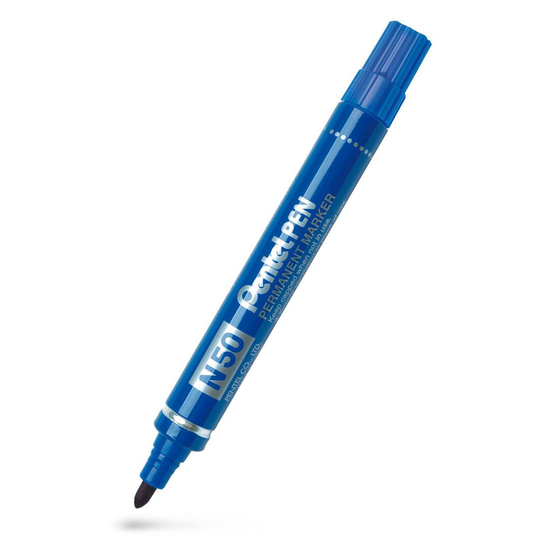 Märkpenna perm. PENTEL N50 rund blå