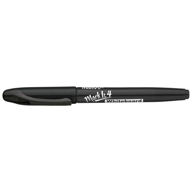Whiteboardpenna Marvy Markit rund svart (12 pack)