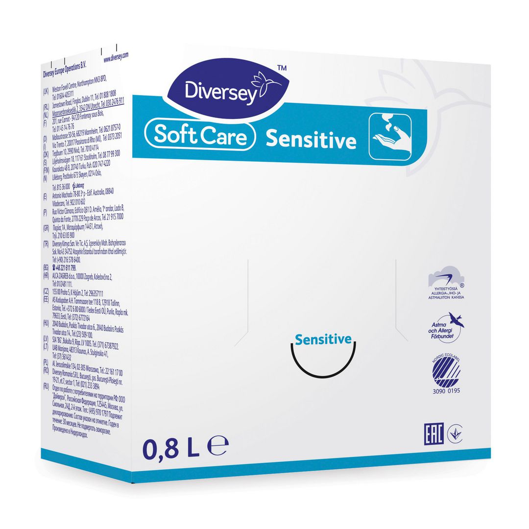 Tvål Soft Care Line Sensitive H22 800ml (6 pack)