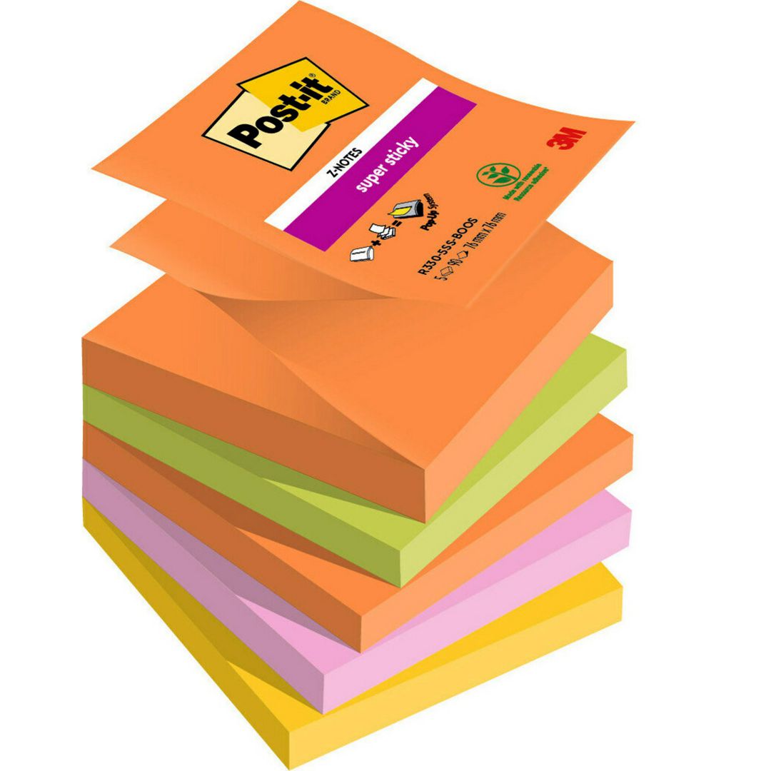Notes Post-It SS Z-bl Boost 76x76 5/fp