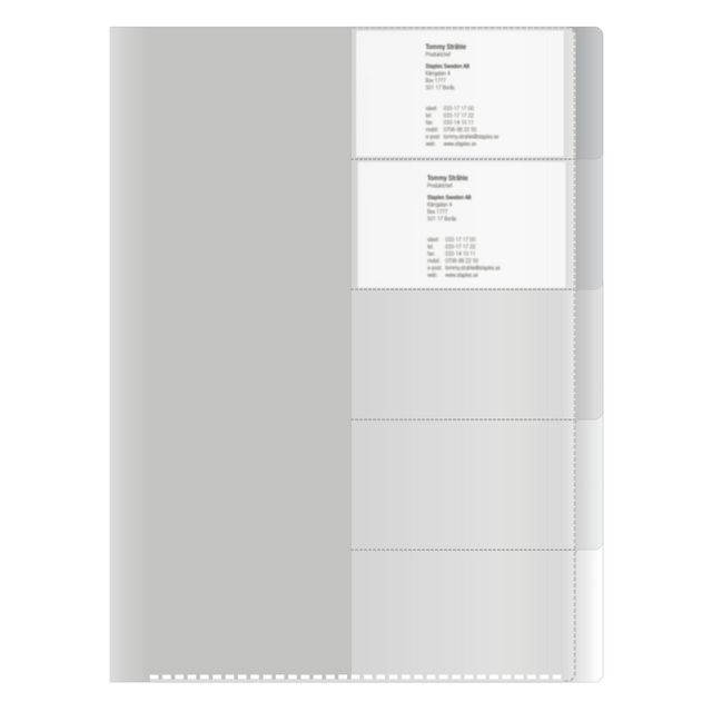 Sorteringsmapp 5-flikar A4 transparent (25 pack)