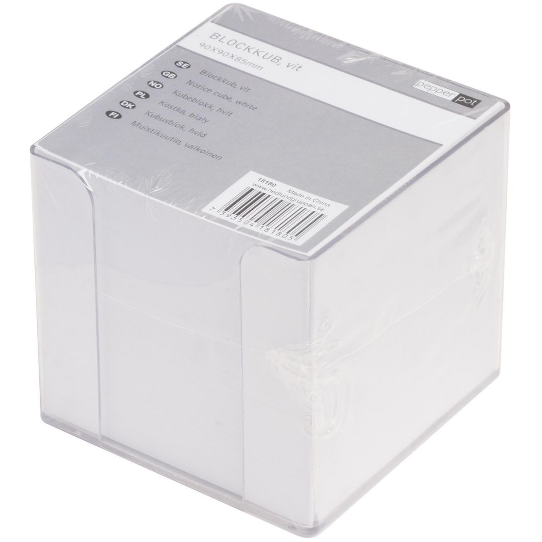 Blockkubhåll Pepperpot 90x90 800ark vit