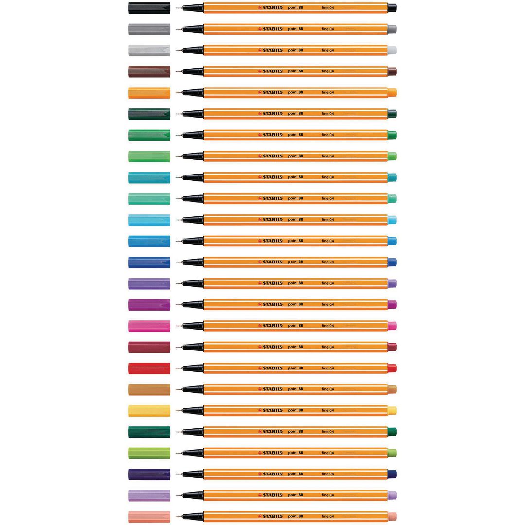Fineliner STABILO Point 88 blå (10 pack)