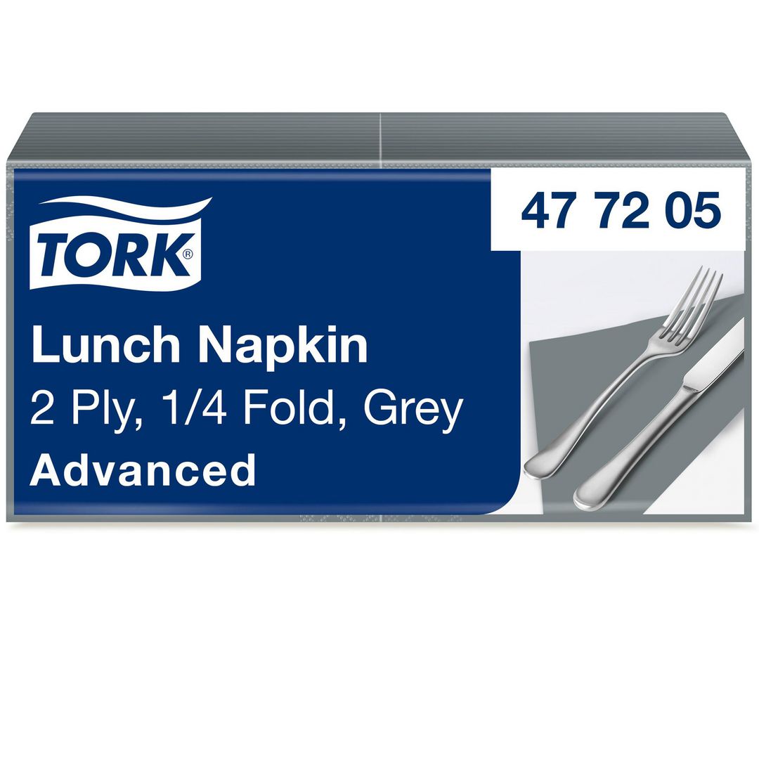Servett Tork Lunch 2-lags grå 200/fp