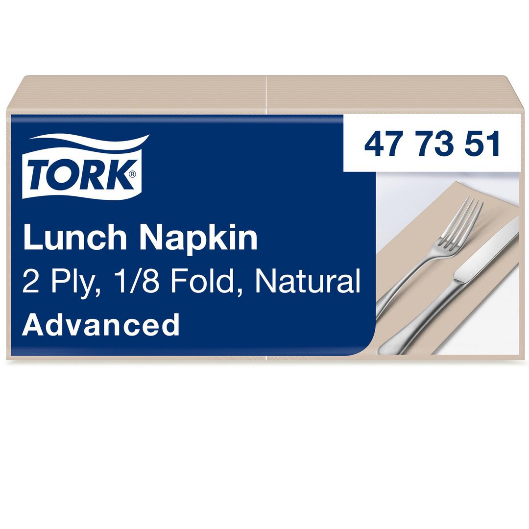 Servett Tork Lunch 2-lags natur 200/fp