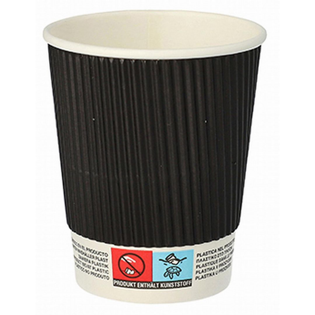 Pappersbägare PAPSTAR svart 20cl 500/fp