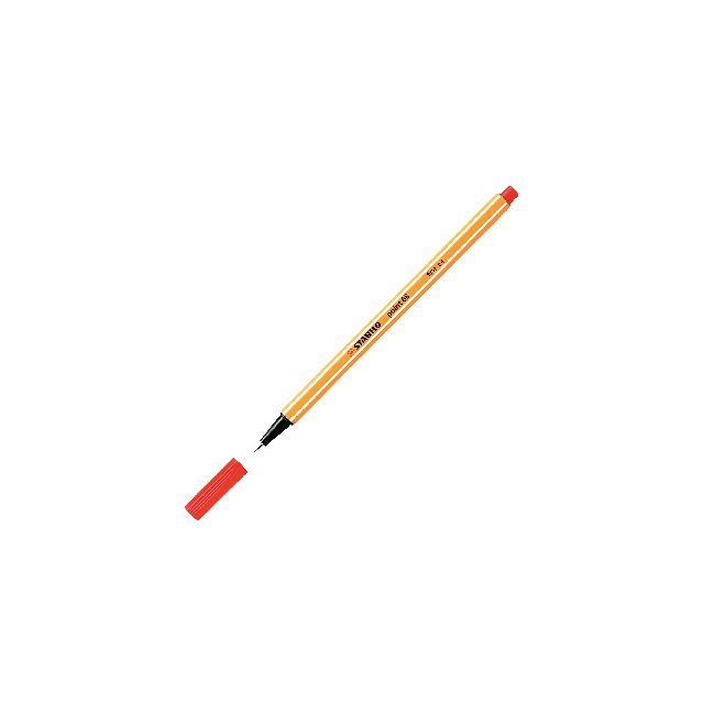 Fineliner STABILO Point 88 röd (10 pack)
