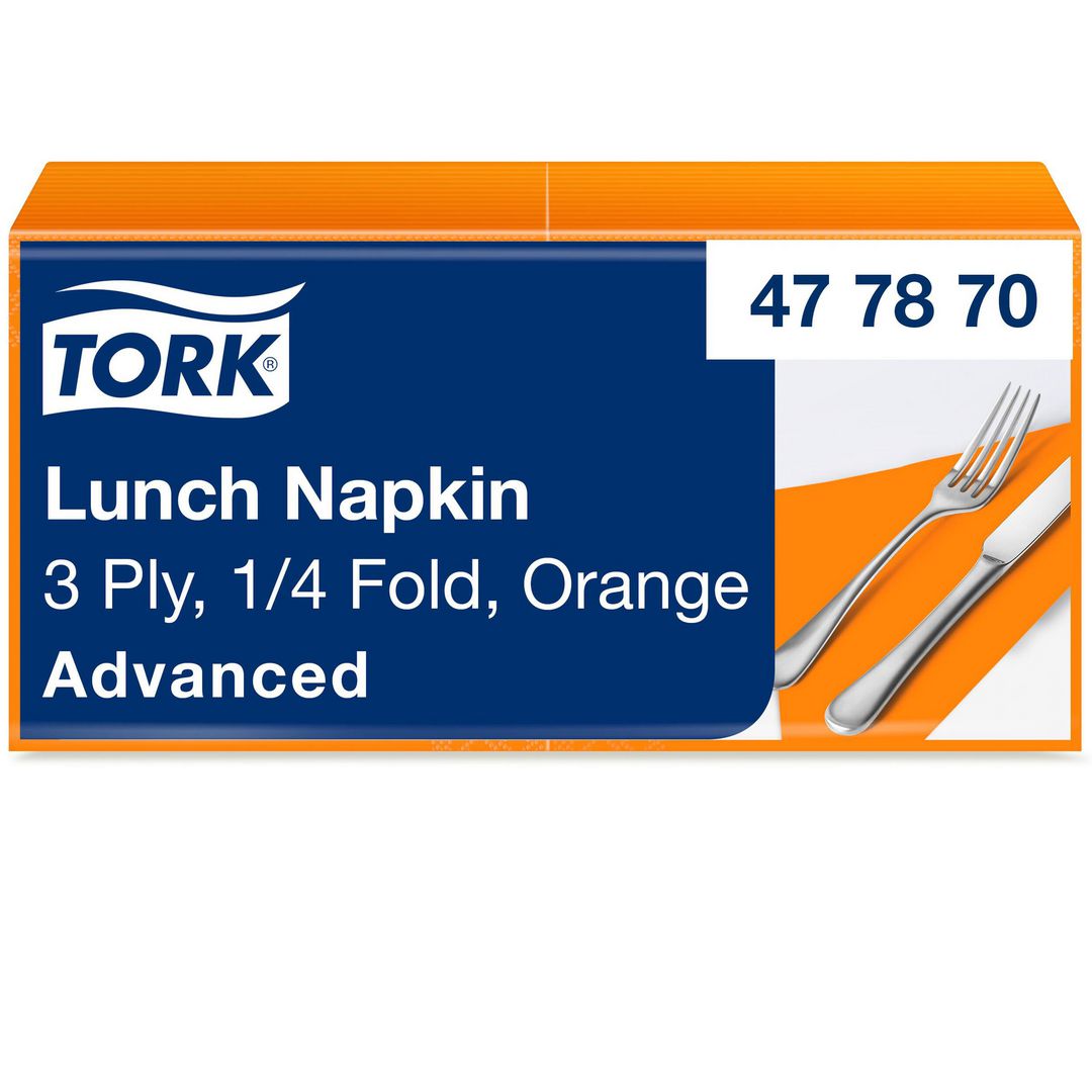 Servett Tork Lunch 3-lags orange 150/fp