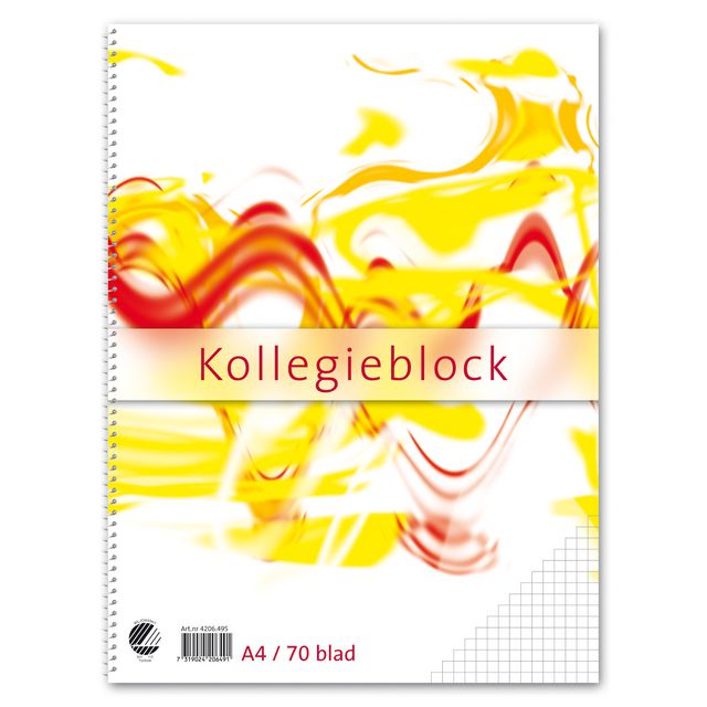 Kollegieblock A4 60g 70bl rut TF (10 pack)