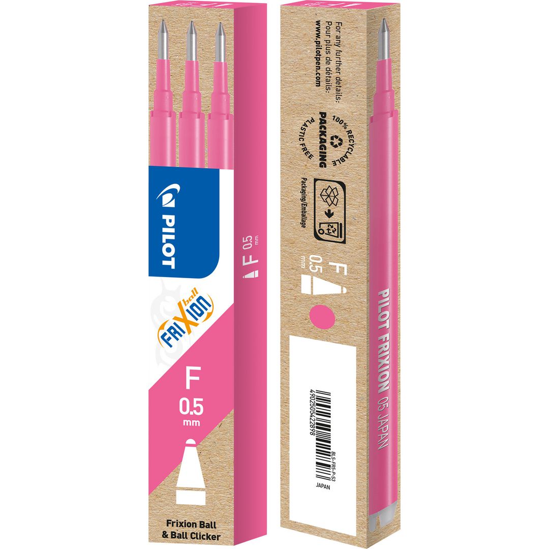 Refill PILOT Frixion 0,5mm rosa 3/fp