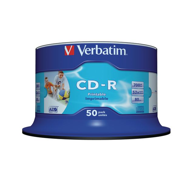 CD-R VERBATIM 700MB Printable 50/fp
