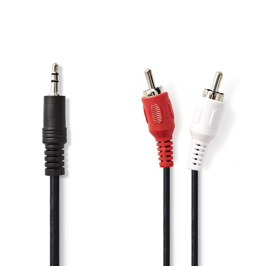 Kabel NEDIS 3,5mm ha - 2xRCA ha 10m sva