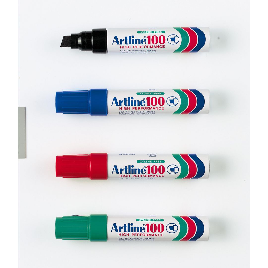 Märkpenna Artline 100 sned 12mm blå (6 pack)