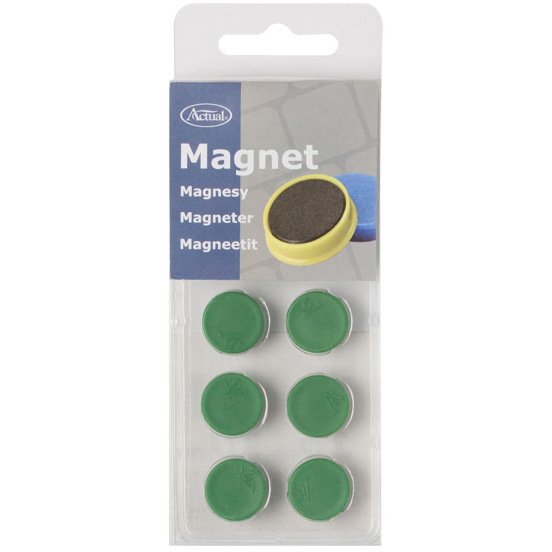 Magnetknappar Actual 16mm grön 10/fp