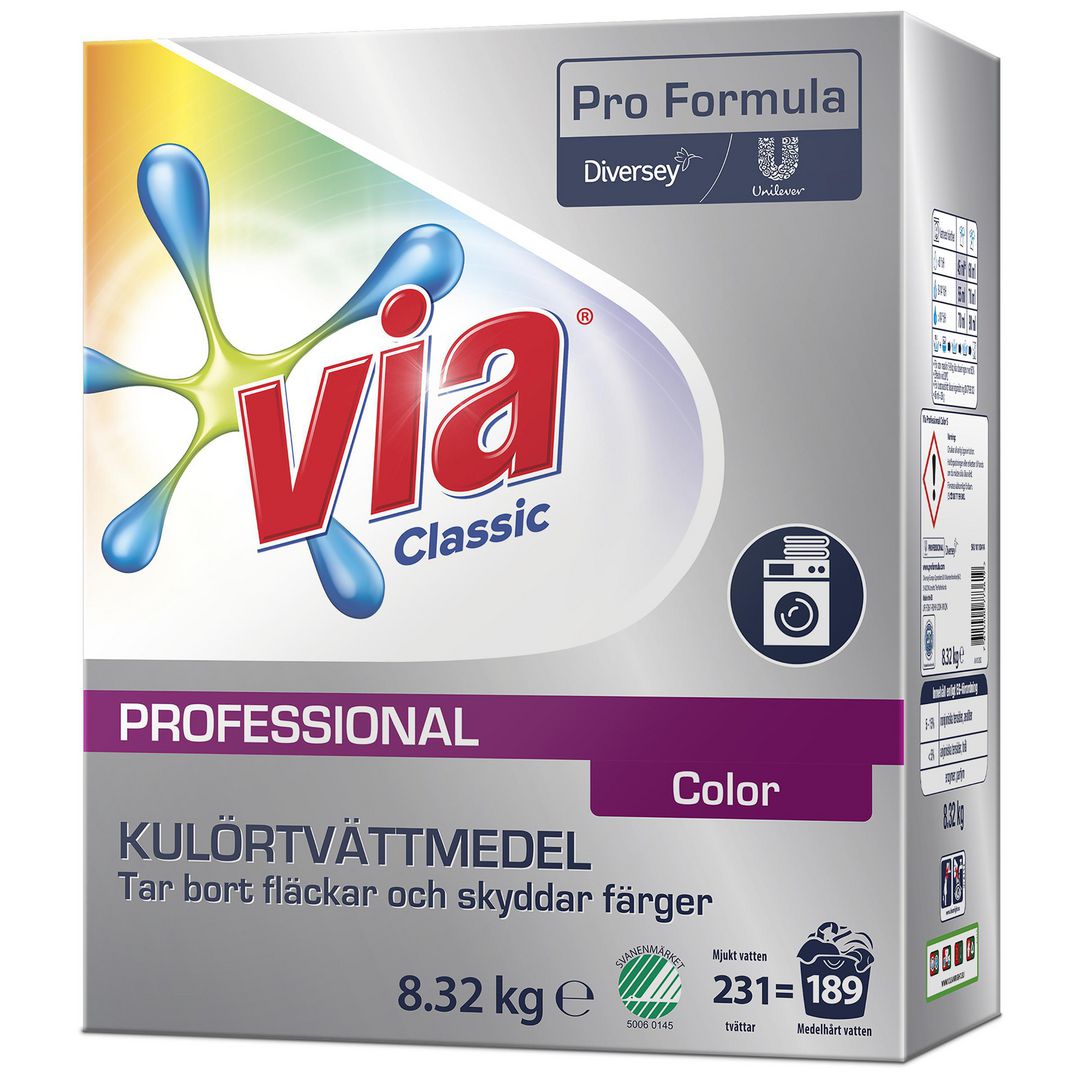 Tvättmedel VIA Pro Formula Color 8,32kg