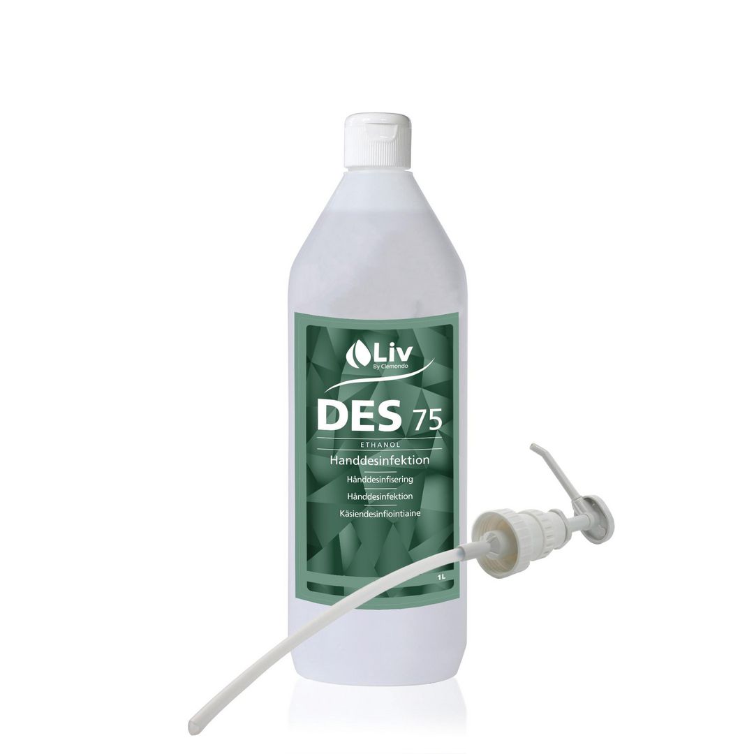 Handdesinfektion LIV Des75 med pump 1L (12 pack)