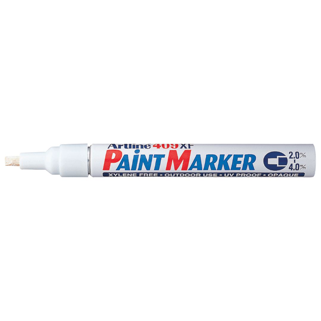 Märkpenna Artline 409XF Paint sned vit (12 pack)