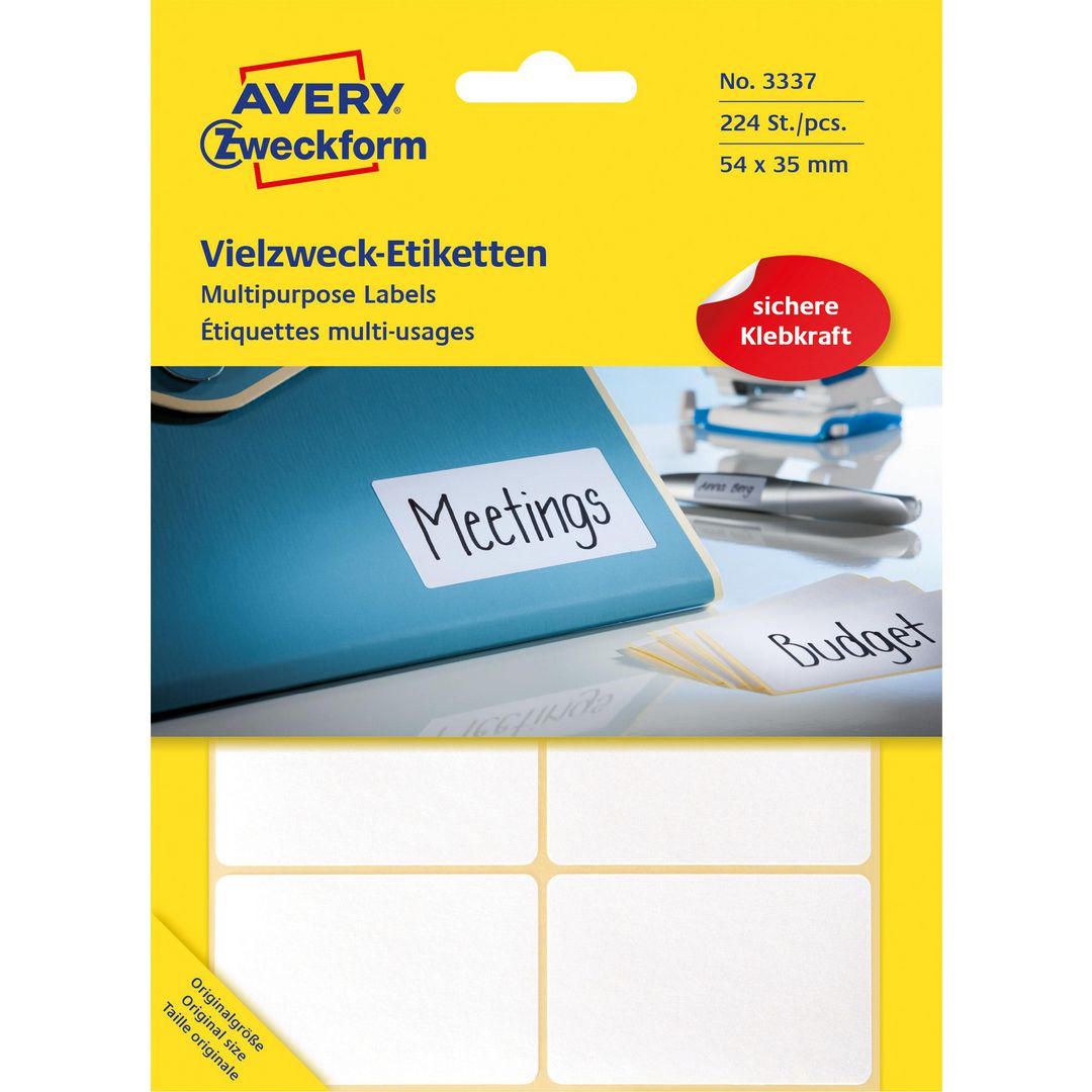 Etikett AVERY handskriv 54x35mm 224/fp
