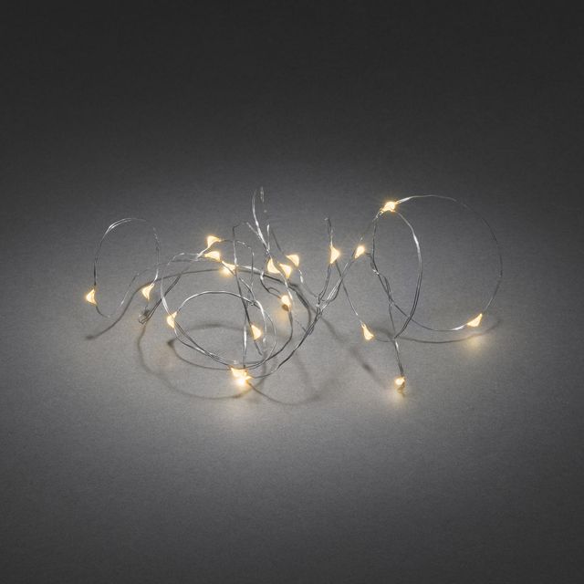 Ljusslinga 20 amber LED 1,9m silver