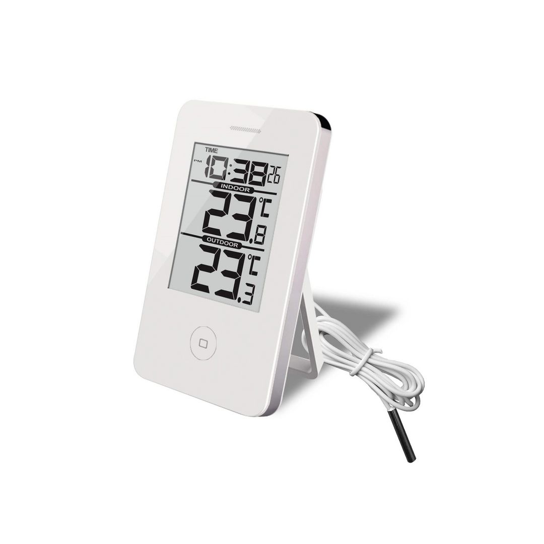 Termometer TF inne/ute digital + klocka