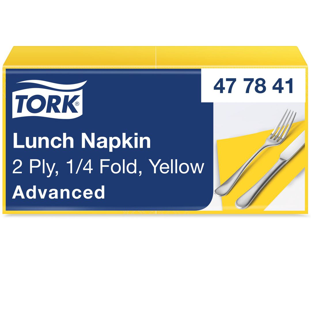 Servett TORK Lunch 2-lags gul 200/fp