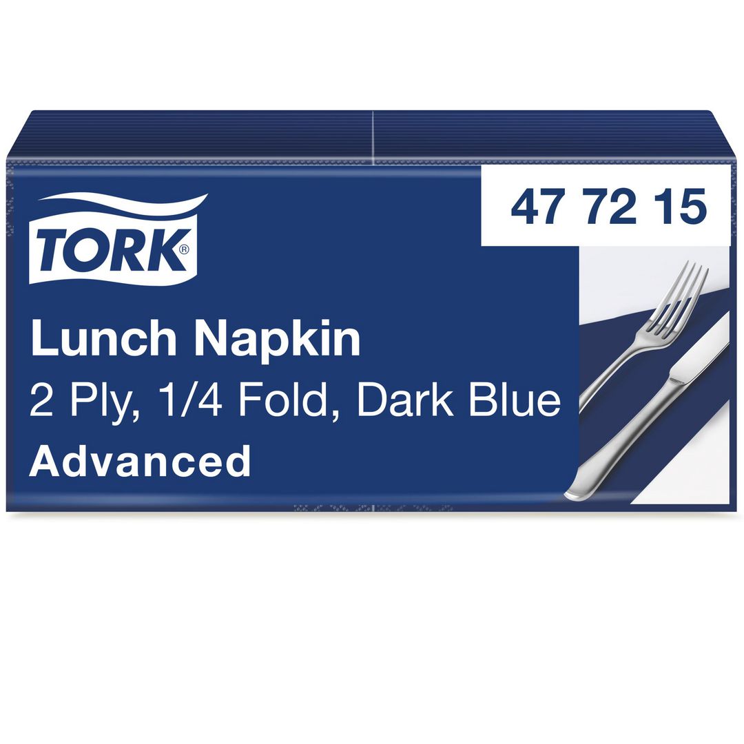 Servett TORK Lunch 2-lags mörkblå 200/fp