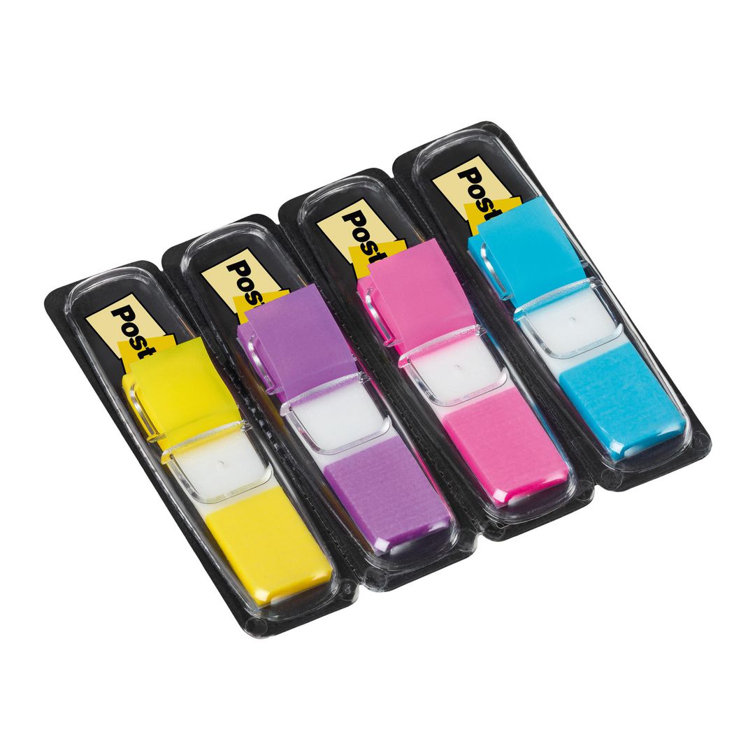 Index Post-It 12X43mm neon 140/fp (6 pack)