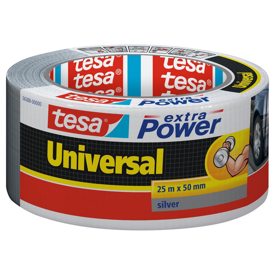 Vävtejp TESA Extra Power 50mmx25m silver
