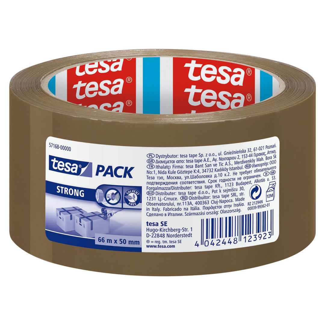 Packtejp TESA Strong 50mmx66m brun (6 pack)