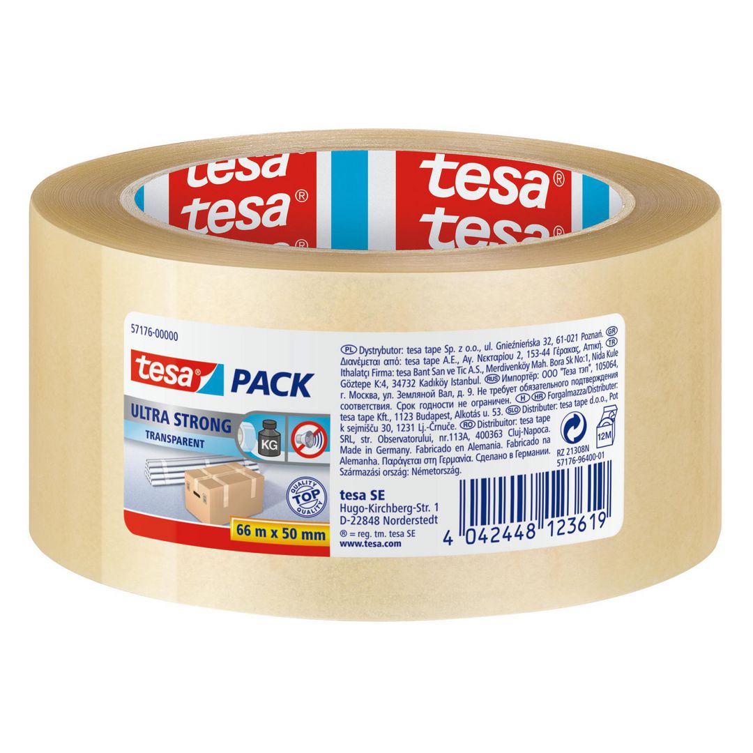 Packtejp TESA Ultra Strong 50mmx66m klar (6 pack)